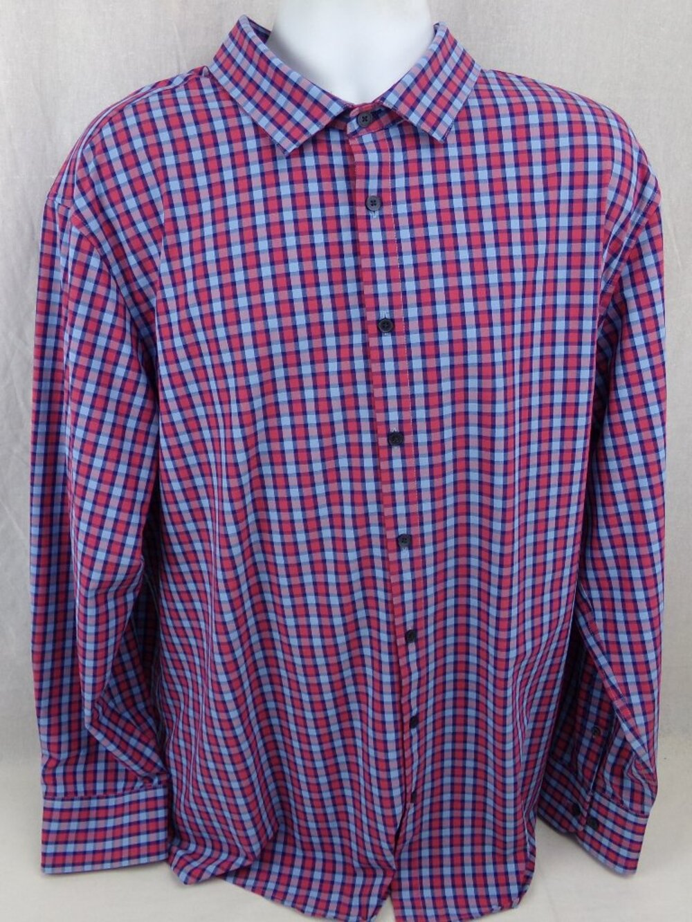 Mizzen+Main Leeward Performance Shirt 2XL Multicolor Plaid Classic Fit Stretch